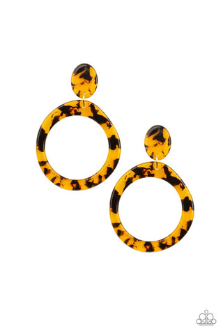 Paparazzi Fish Out Of Water - Yellow Earrings