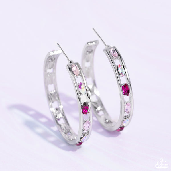 Paparazzi The Gem Fairy Pink Hoop Earrings