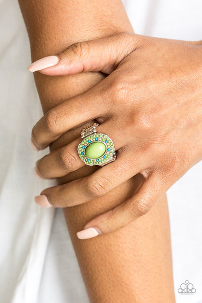 Paparazzi Colorfully Rustic - Green Ring