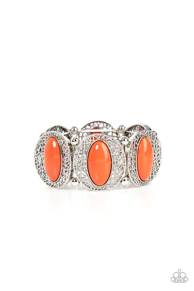 Paparazzi Eastern Escapade - Orange Bracelet