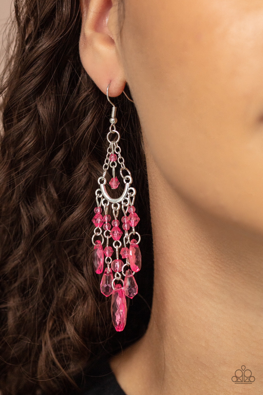 Paparazzi Paid Vacation Pink Earrings