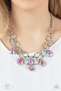 Paparazzi Show-Stopping Shimmer - Multi Iridescent Necklace