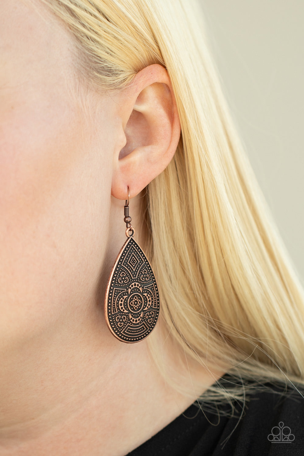 Paparazzi Tribal Takeover - Copper Earrings