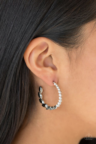 Paparazzi Prime Time Princess - Silver Earrings