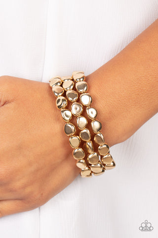 Paparazzi HAUTE Stone - Gold Bracelet