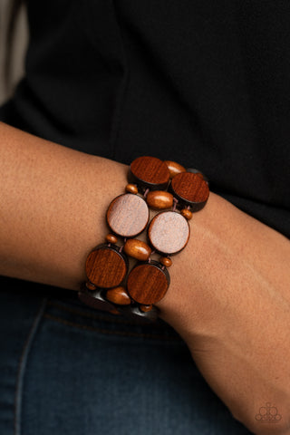 Paparazzi Beach Bravado Brown Bracelet