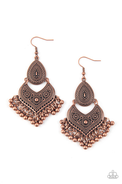 Paparazzi Music To My Ears - Copper Earrings