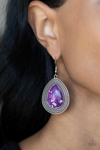 Paparazzi Terrazzo Tundra - Purple Earrings