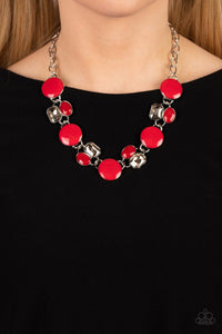 Paparazzi Dreaming in MULTICOLOR - Red Necklace