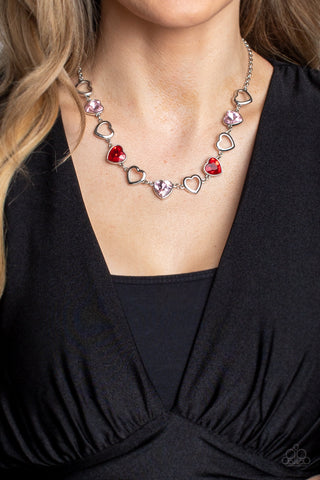 Paparazzi Contemporary Cupid - Multi Heart Necklace