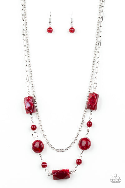 Paparazzi Colorfully Cosmopolitan - Red Necklace