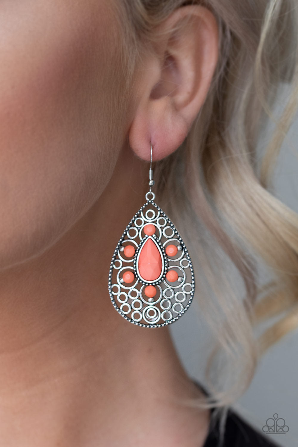 Paparazzi Modern Garden - Orange Earrings