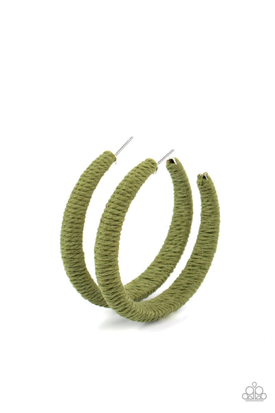 Paparazzi Twine and Dine Green Earrings