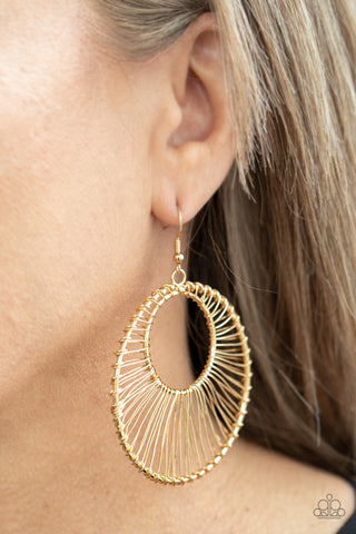 Paparazzi Artisan Applique Gold Earrings