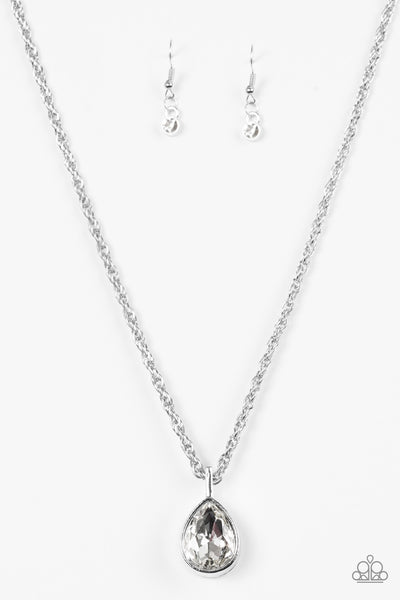 Paparazzi Million Dollar Drop - White Necklace