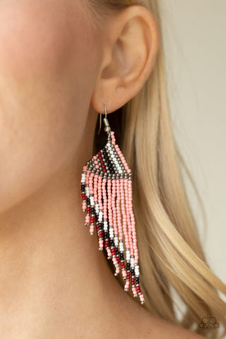 Paparazzi Bodaciously Bohemian Orange earrings