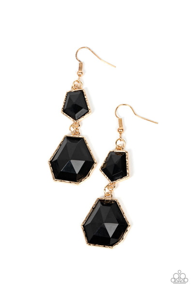 Paparazzi Rio Relic - Black Earrings