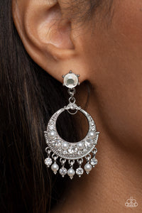 Paparazzi Marrakesh Request - White Earrings
