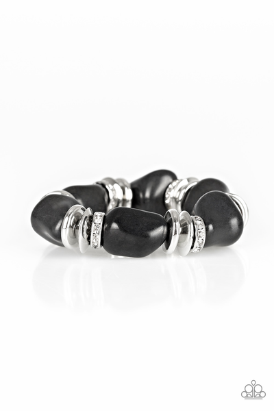 Paparazzi Stone Age Stunner - Black Bracelet