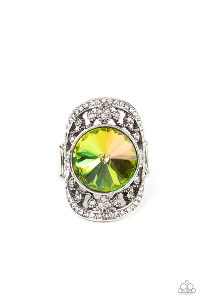 Paparazzi Galactic Garden - Green Iridescent Ring