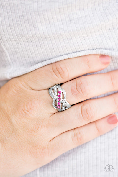 Paparazzi Flirting With Sparkle Pink Ring