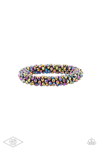 Paparazzi Wake Up and Sparkle - Multi Seed Bead Oil Spill Bracelet