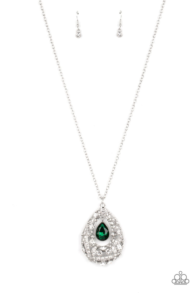 Paparazzi Glitz and GLOW - Green Necklace