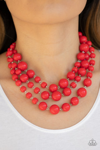 Paparazzi Everyone Scatter! - Red  Necklace
