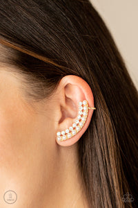 Paparazzi Doubled Down On Dazzle - Gold Ear Crawlers Earrings