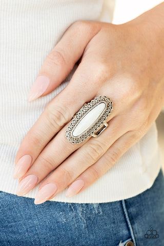 Paparazzi Mystical Mesa - White Ring