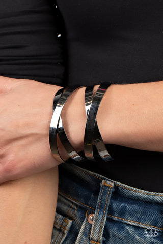 Paparazzi Industrial Imagination - Black Cuff Bracelet