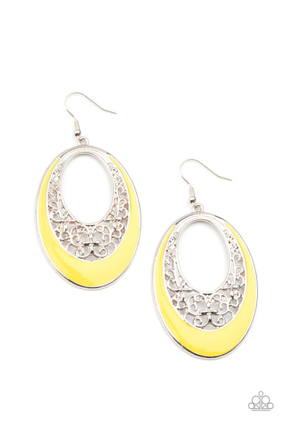 Paparazzi Orchard Bliss - Yellow  Earrings