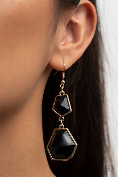 Paparazzi Rio Relic - Black Earrings