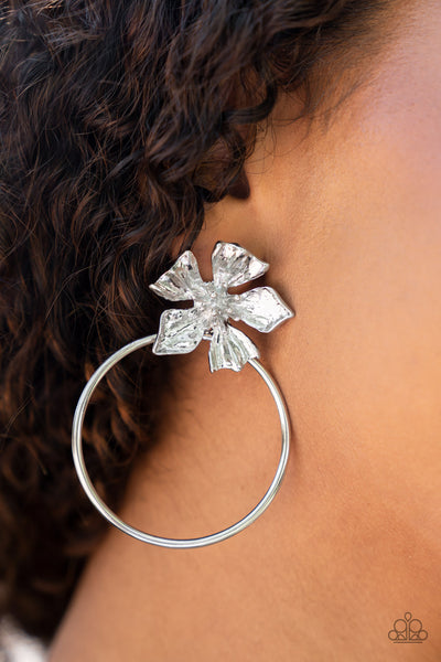 Paparazzi Buttercup Bliss Silver Earrings