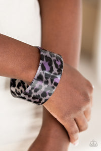 Paparazzi Top Cat - Purple Acrylic Cuff Bracelet