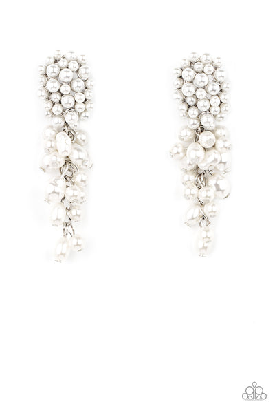 Paparazzi Fabulously Flattering White Pearl Earrings