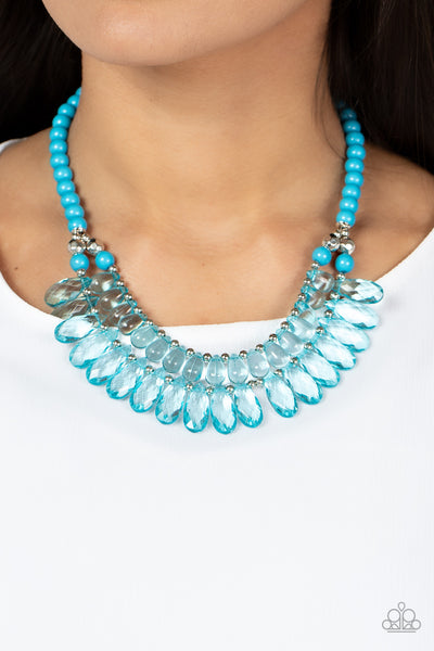 Paparazzi All Across the GLOBETROTTER - Blue Necklace