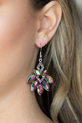 Paparazzi Galaxy Grandeur Multi Oil Spill Earrings