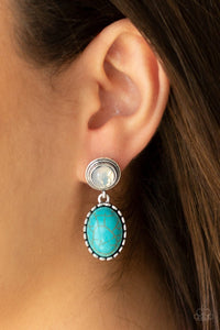 Paparazzi Western Oasis - Blue Earrings