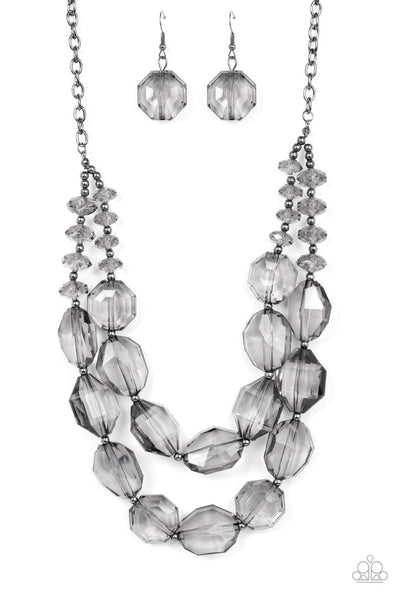 Paparazzi Icy Illumination Black Necklace