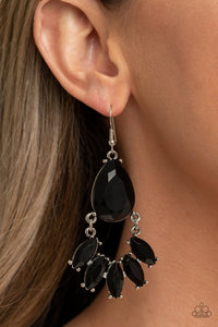 Paparazzi Powerhouse Call Black Earrings