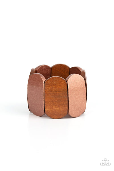 Paparazzi Natural Nirvana - Copper Wooden Bracelet