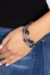 Paparazzi Marina Masterpiece - Blue Coil Bracelet