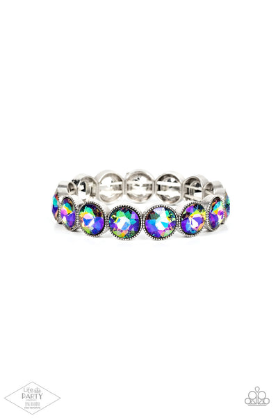 Paparazzi Number One Knockout - Oil spill Iridescent Bracelet