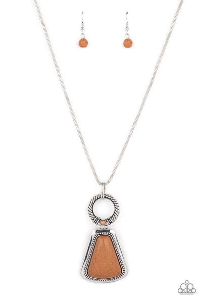 Paparazzi Stone Prairies - Brown Necklace