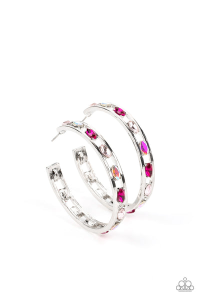 Paparazzi The Gem Fairy Pink Hoop Earrings