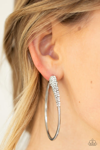 Paparazzi Winter Ice Earrings White