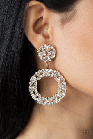 Paparazzi Party Ensemble - Gold Earrings