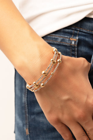 Paparazzi Spontaneous Shimmer - Gold Bracelet