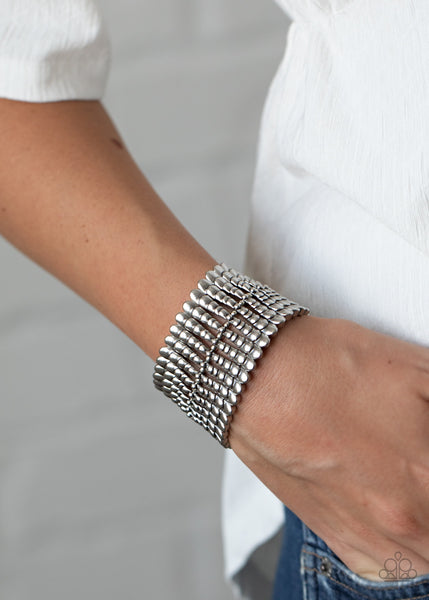 Paparazzi Level The Field - Silver Bracelet